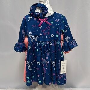 Blueberries Boulevard Baby Girl Dress set of 2, size 6/9 Months